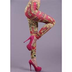 Pattern Leggings, Painted Pattern pants, Legging Palace Pattern, #L5165