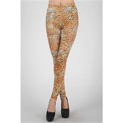 Women's Sexy Tiger Stripes Print High Waist Leggings L5201