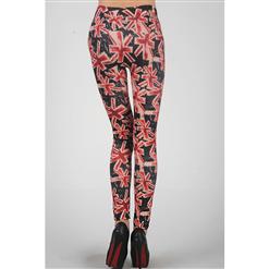 Women's Fashion Union Jack Pattern High Waist Leggings L5202