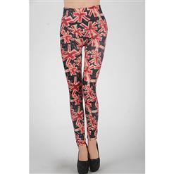 Women's Fashion Union Jack Pattern High Waist Leggings L5202