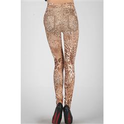 Pockets Leopard Jean Legging L5206