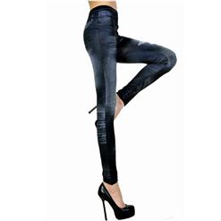 Skull Fashion Legging Blue L5216