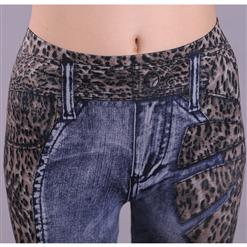 Thicker Black Hole in Denim Leggings L5277