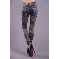 Thicker Black Hole in Denim Leggings L5277