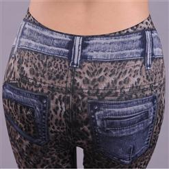Thicker Black Hole in Denim Leggings L5277