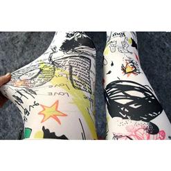 Women's Fashion Graffiti Pattern Leggings L5340