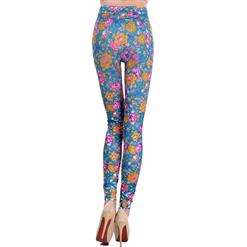 Multicolour Flowers Print Leggings L6991