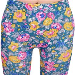 Multicolour Flowers Print Leggings L6991