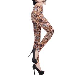 Leopard Patchwork Print Leggings L7474