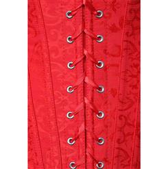 Red Tie-Strap embroidered Corset M2672
