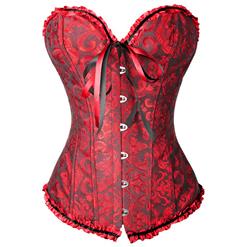 Embroidered Burlesque Corset M4069