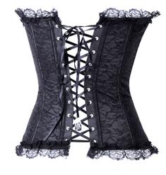 Black Strapless Lace-Up Corset  M5211