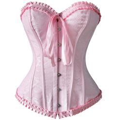 Strapless Pink Burlesque Corset M6528