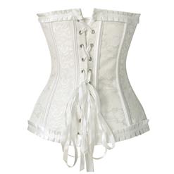 Strapless White Burlesque Corset M6529