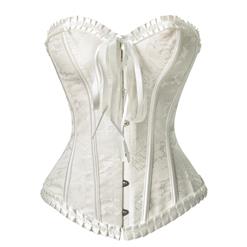 Strapless White Burlesque Corset M6529