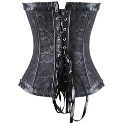 Strapless Black Burlesque Corset M6530