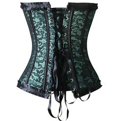 Strapless Green Burlesque Corset M6531