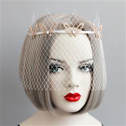 Sexy Charming White Fishnet Butterfly Party Face Mask MS17324