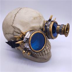 Steampunk Magnifier Rivet Glasses Halloween Masquerade Party Goggles MS19785