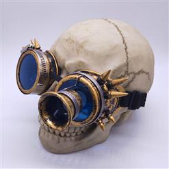 Steampunk Magnifier Rivet Glasses Halloween Masquerade Party Goggles MS19785