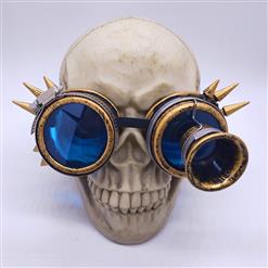 Steampunk Magnifier Rivet Glasses Halloween Masquerade Party Goggles MS19785