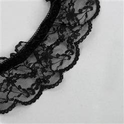 Flirty Black Floral Lace Halter Open Bras and Panty Lingerie Set MS5004