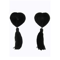 Black Tassel Heart Pasties, Heart Shaped Pasties, Lingerie Pasties, #MS7275