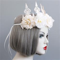 Elegant Charming Apricot Flower Crown Headband Wedding Headwear MS17545