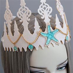 Lovely Starfish Chain Crown Headband Beach Wedding Headwear MS17567