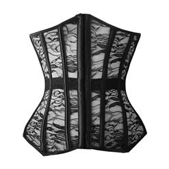 Fashion Black Bustier, Amazing Black Lace Corset, Cheap Hot Selling Corset, Women's Bustier Corset, #N10023