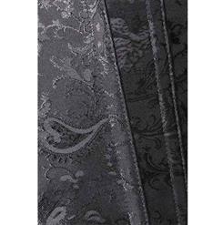 Retro Black Jacquard Weave Sheet Steel Overbust Corset N10077