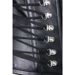Women's Vintage Black Jacquard Weave Steel Bone Underbust Corset N10170