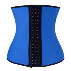 Women's Unique Blue Latex Steel Bone Underbust Corset N10242