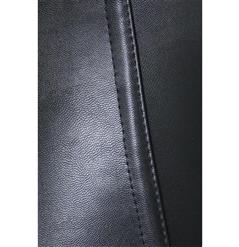 Steampunk Vintage Black Steel Bone Faux Leather Zipper Overbust Corset N10248
