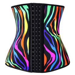 Gorgeous Steel Bone Latex Bizarre Patterns Underbust Corset N10321