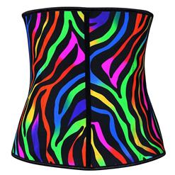 Gorgeous Steel Bone Latex Bizarre Patterns Underbust Corset N10321