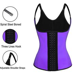 Sexy Purple Latex Steel Bone Vest Underbust Corset N10342