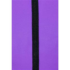 Sexy Purple Latex Steel Bone Vest Underbust Corset N10342