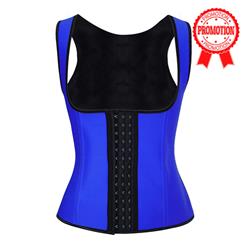 Royalblue Steel Bone Vest Corset, Latex Underbust Corset, Royalblue Underbust Corset, Women's Waist Cincher Vest Corset, #N10367