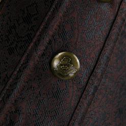Royalty Steampunk Vintage Brown Halter Neck Steel Bone Busk Closure Outerwear Corset N10371