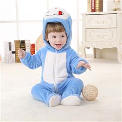 Spring Baby Blue Flannel Cat Doraemon Romper N10388