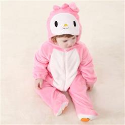 Spring Baby Cute Pink Miffy Flannel Romper N10391