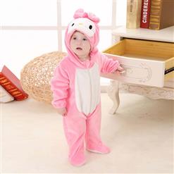 Spring Baby Cute Pink Miffy Flannel Romper N10391