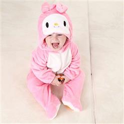 Cheap Cartoon Miffy Baby Romper, Spring Baby Romper, Lovely Pink Miffy Baby Romper, Hot Sale Pink Miffy Flannel Romper, #N10391