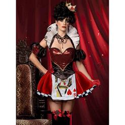 Sexy Halloween Costume, Women's Card Queen Costume, Fairy Tale Costume, Hot Sale Card Queen Costume, #N10450