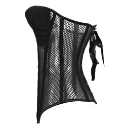 Gothic Punk Sexy Mesh Overbust Corset Bustier Body Shapewear for Hourglass Shape N10460