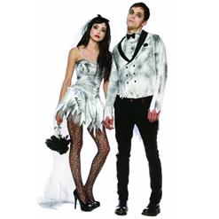 Sexy Zombie Bride Wedding Corpse Halloween Costume N10485