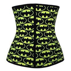 9 Steels Crazy Sexy Ghosts Print Waist Training Cincher Halloween Corset N10636