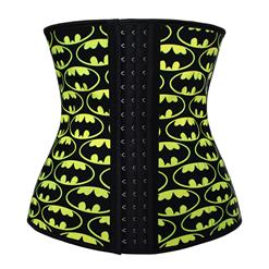 9 Steels Crazy Sexy Ghosts Print Waist Training Cincher Halloween Corset N10636