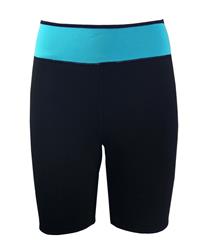 Compression Black and Blue Neoprene Sport Training Shorts Reversible N10649